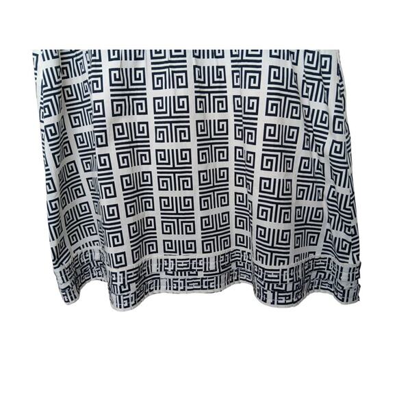 Tory Burch Dress Sz 4 Black White Geometric Print Sleeveless Cotton - Picture 4 of 16